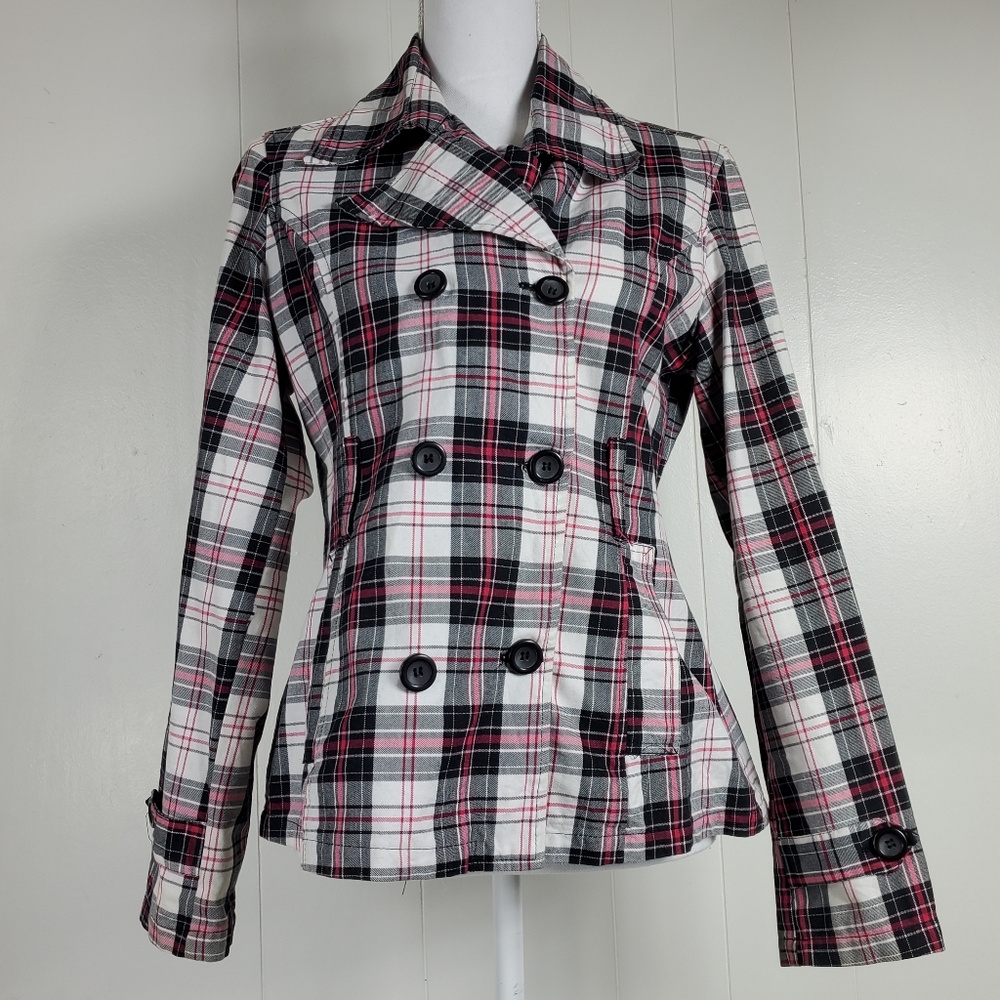 Outer Edge academic plaid jacket size small